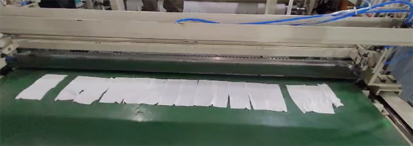 Cloth slitting final job